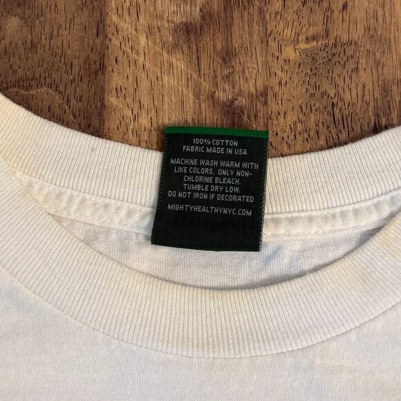 VTG Mighty Healthy Tee Shirt Ducks Gambling Smoking White Made In USA Unisex XL - Picture 7 of 9